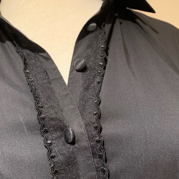 Robert Rodriguez shirt dress in black. Sz 2 - Picture 3 of 10